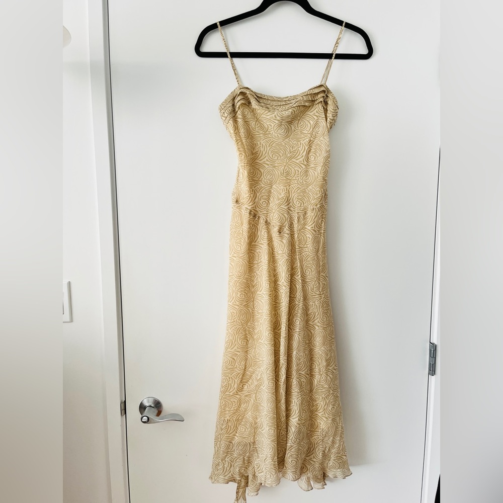 NWT BCBG 100% Silk Printed Midi Dress - Size 2